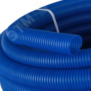 Труба гофрированная ПНД, цвет синий, наружным диаметром 40 мм для труб диаметром 32 мм SPG-0001 SPG-0001-504032 STOUT - 5