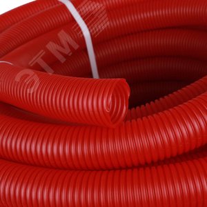 Труба гофрированная 40 красная, для трубы 32, бух а 30м - фото 5