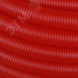 Труба гофрированная 40 красная, для трубы 32, бух а 30м - фото 6