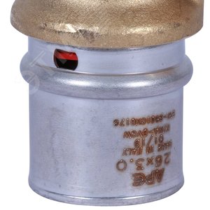 Угольник ВН 1'х26 переходной, для металлопластиковых труб прессовой - фото 8