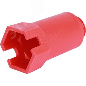 Пробка напорная Н 1/2' удлиненная пластиковая красная