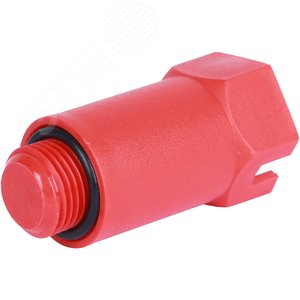 Пробка напорная Н 1/2' удлиненная пластиковая красная - фото 2