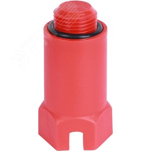 Пробка напорная Н 1/2' удлиненная пластиковая красная - фото 6