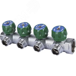 Коллектор распределительный 3/4'x4 выхода 1/2' - фото 1