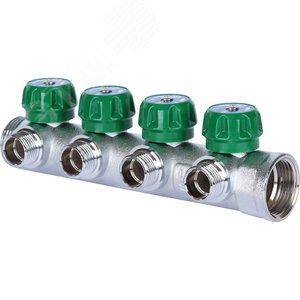 Изображение товара Коллектор распределительный 1'x4 выхода 1/2' (шт)