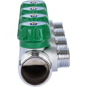 Коллектор распределительный 1'x4 выхода 1/2' - фото 4