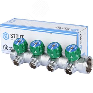 Коллектор распределительный 1'x4 выхода 1/2' - фото 9