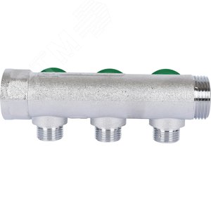 Коллектор регулирующий 3/4', 3 отвода 1/2' плоское уплотнение - фото 5