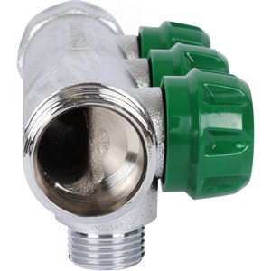 Коллектор регулирующий 3/4', 3 отвода 1/2' плоское уплотнение - фото 6