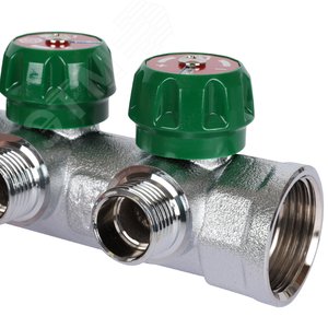 Коллектор регулирующий 3/4', 3 отвода 1/2' плоское уплотнение - фото 8