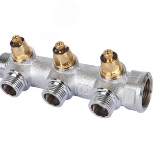 Коллектор регулирующий 3/4', 3 отвода 1/2' плоское уплотнение - фото 9