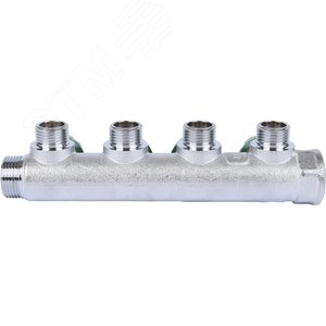 Коллектор регулирующий 3/4', 4 отвода 1/2' плоское уплотнение - фото 5