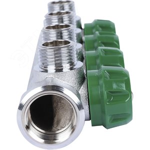 Коллектор регулирующий 3/4', 4 отвода 1/2' плоское уплотнение - фото 6