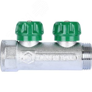 Коллектор регулирующий 1', 2 отвода 1/2' плоское уплотнение - фото 5