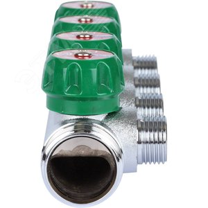 Коллектор регулирующий 1', 4 отвода 1/2' плоское уплотнение - фото 4