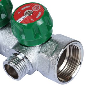 Коллектор регулирующий 1', 4 отвода 1/2' плоское уплотнение - фото 6