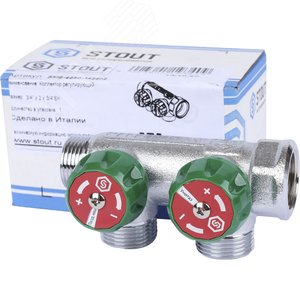 Коллектор распределительный 3/4'x2 выхода 3/4' ЕК - фото 10