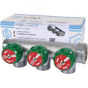 Коллектор распределительный 3/4'x3 выхода 3/4' ЕК - фото 10