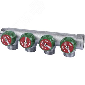 Коллектор распределительный 3/4'x4 выхода 3/4' ЕК - фото 2