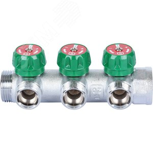 Коллектор распределительный 1'x3 выхода 3/4' ЕК - фото 2