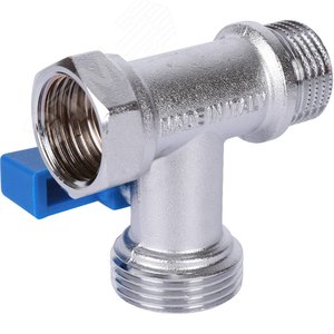 Кран шаровой проходной для стиральных и посудомоечных машин 1/2'x3/4'x1/2' - фото 4