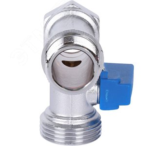 Кран шаровой проходной для стиральных и посудомоечных машин 1/2'x3/4'x1/2' - фото 6