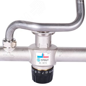 Узел насосно-смесительный с термостатическим клапаном 30-60 град.C, без насоса - фото 6