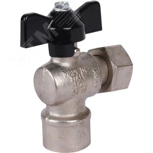 Кран шаровой с накидной гайкой угловой, ВР/накидная гайка, ручка бабочка 1/2x1/2 - фото 2