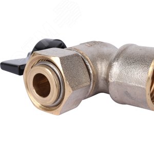 Кран шаровой с накидной гайкой угловой, ВР/накидная гайка, ручка бабочка 1/2x1/2 - фото 8