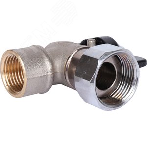 Кран шаровой с накидной гайкой угловой, ВР/накидная гайка, ручка бабочка 1/2x3/4 - фото 7