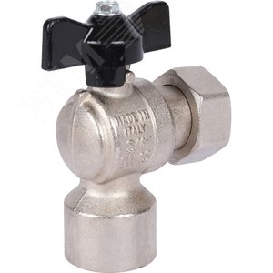 Кран шаровой с накидной гайкой угловой, ВР/накидная гайка, ручка бабочка 3/4x3/4 - фото 4