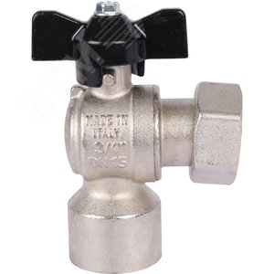 Кран шаровой с накидной гайкой угловой, ВР/накидная гайка, ручка бабочка 3/4x3/4 - фото 5