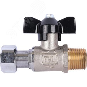 Кран шаровой с накидной гайкой, НР/накидная гайка, ручка бабочка 1/2x1/2 - фото 7