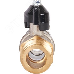 Кран шаровой с накидной гайкой, НР/накидная гайка, ручка бабочка 3/4x3/4 - фото 4