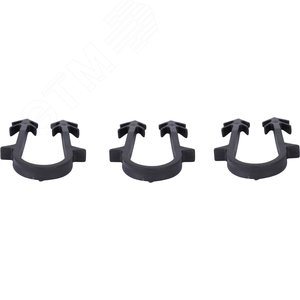 Скоба якорная с двойным креплением для труб д.16-20мм, цвет черный, 50 мм - фото 5