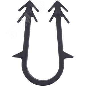 Скоба якорная с двойным креплением для труб д.16-20мм, цвет черный, 50 мм - фото 6