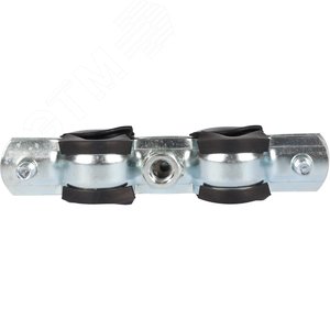 Двойной хомут для труб, комплект хомут+шпилька шуруп +дюбель пластиковый 3/8' (15-19) - фото 9