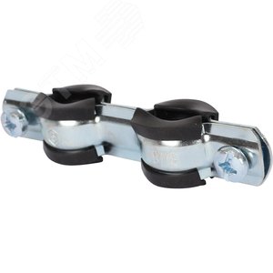 Двойной хомут для труб, комплект хомут+шпилька шуруп +дюбель пластиковый 3/8' (15-19) - фото 7