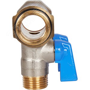 Коллектор с шаровыми кранами 3/4', 2 отвода 1/2' (синие ручки) - фото 4