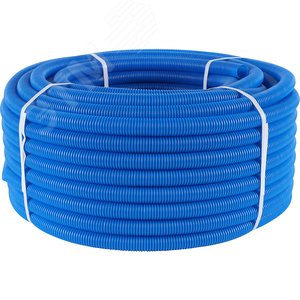 Труба гофрированная 23 синяя, для трубы 16, бухта 50м - фото 2