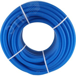 Труба гофрированная 28 синяя, для трубы 20, бухта 50м - фото 4