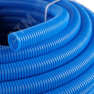 Труба гофрированная 28 синяя, для трубы 20, бухта 50м - фото 5