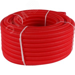 Труба гофрированная 28 красная, для трубы 20, бухта 50м - фото 2