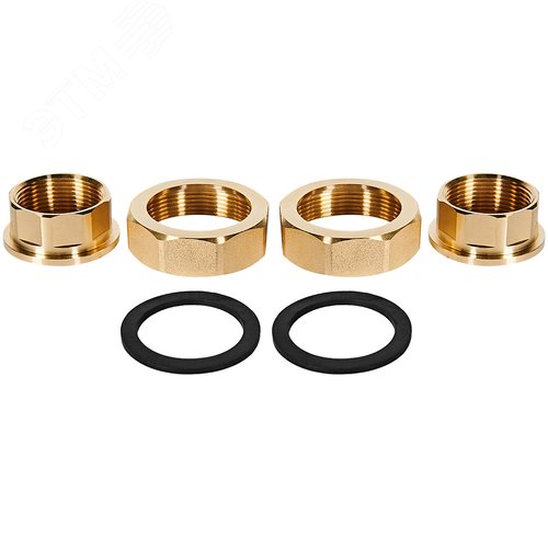 Присоединительный комплект G2x Rp 1 1/4 из латуни с прокладками - фото 3