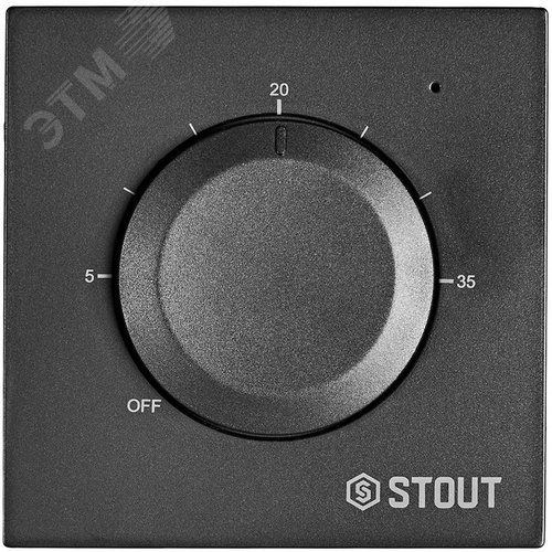 Термостат теплого пола 16А черный - фото 2