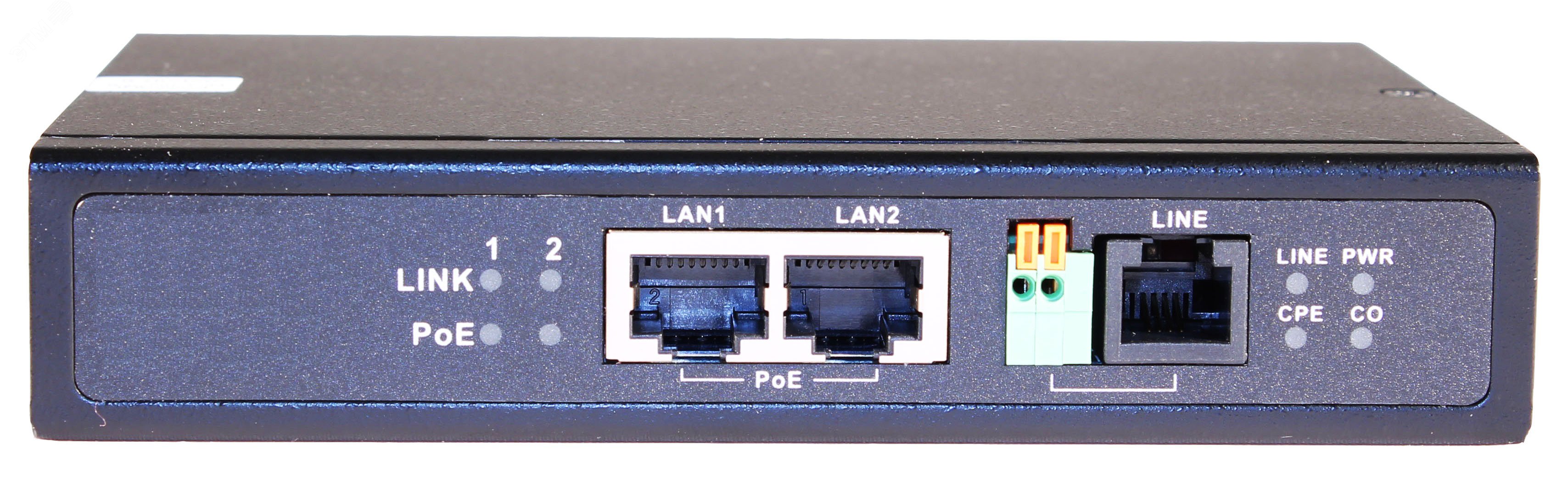 Удлинитель Ethernet на 2 порта до 3000м с функцией PoE. Автоопределение PoE устройств. Стандарт IEEE 802.3af/at. TR-IP2PoE OSNOVO - превью 2