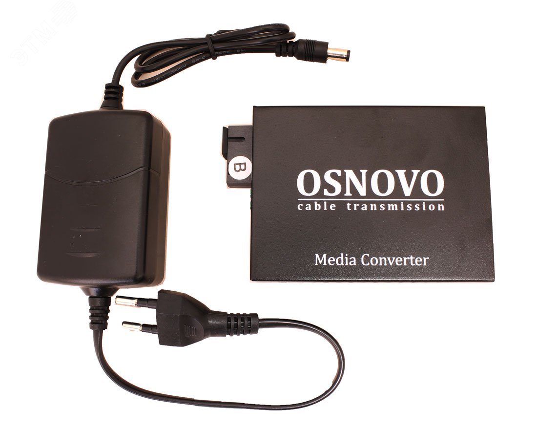 Медиаконвертер оптический 1хRJ45/SC 10/100/1000 Мб/с, для кабеля до 20 км OMC-1000-11S5b OSNOVO - превью 4