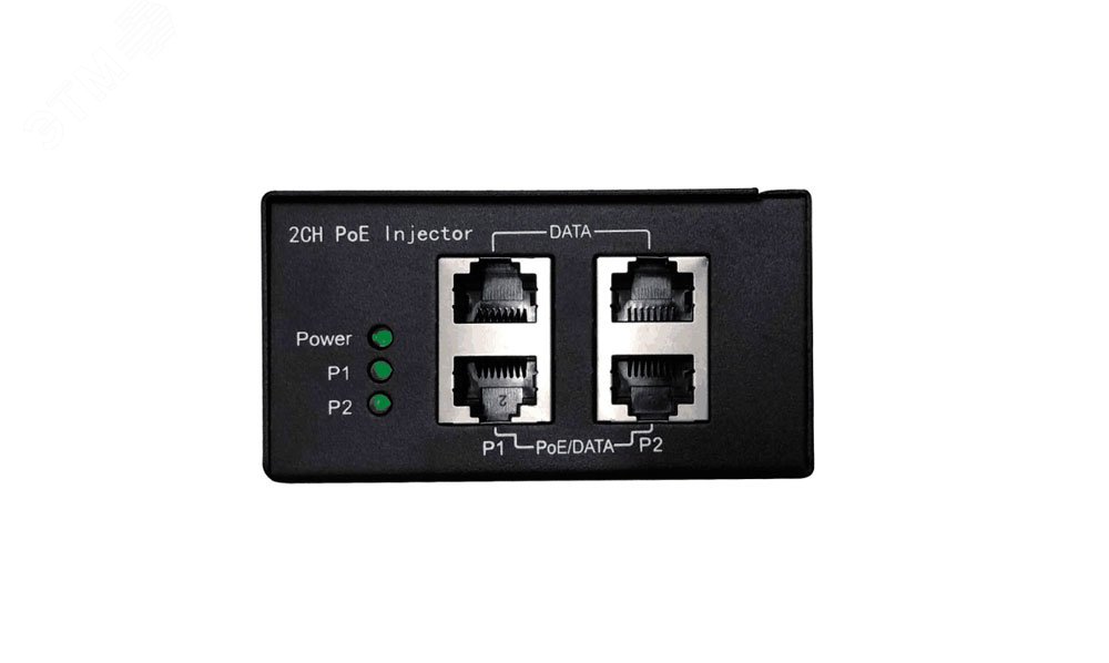Инжектор PoE 2хRJ45 10/100/1000 Мб/с, 802.3af/at, до 30 Вт, AC 220В, DC 53В Midspan-2/602G OSNOVO - превью 2