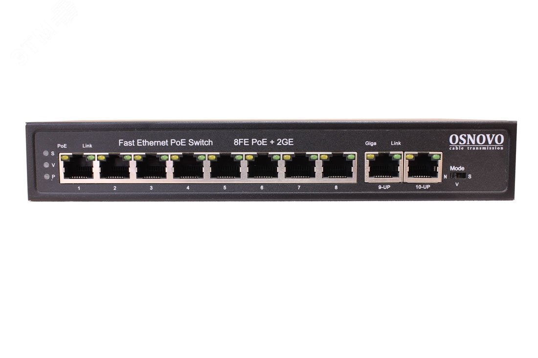 PoE коммутатор Fast Ethernet на 10 RJ45 портов. SW-20820(120W) OSNOVO - превью 2