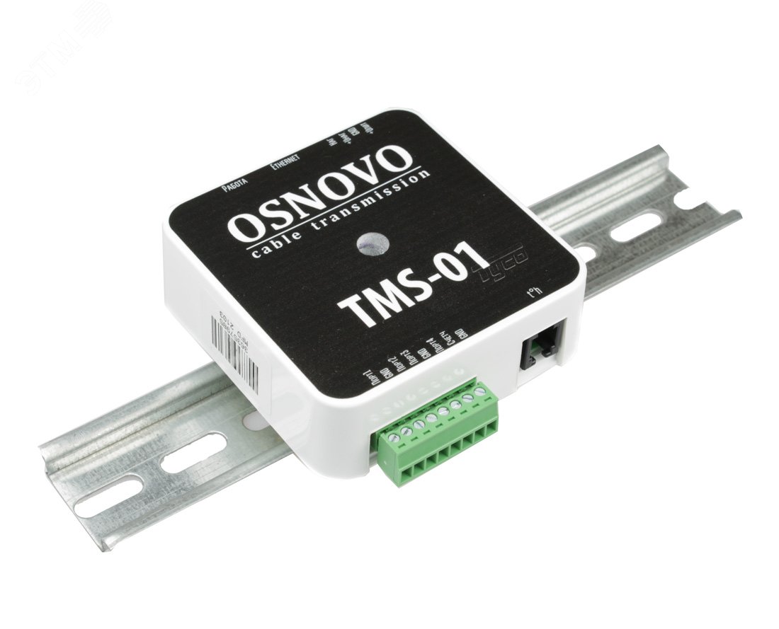 Контроллер для систем мониторинга вх. Клм.(8pin+4pin), RJ11, вых. RJ45 TMS-01 OSNOVO - превью